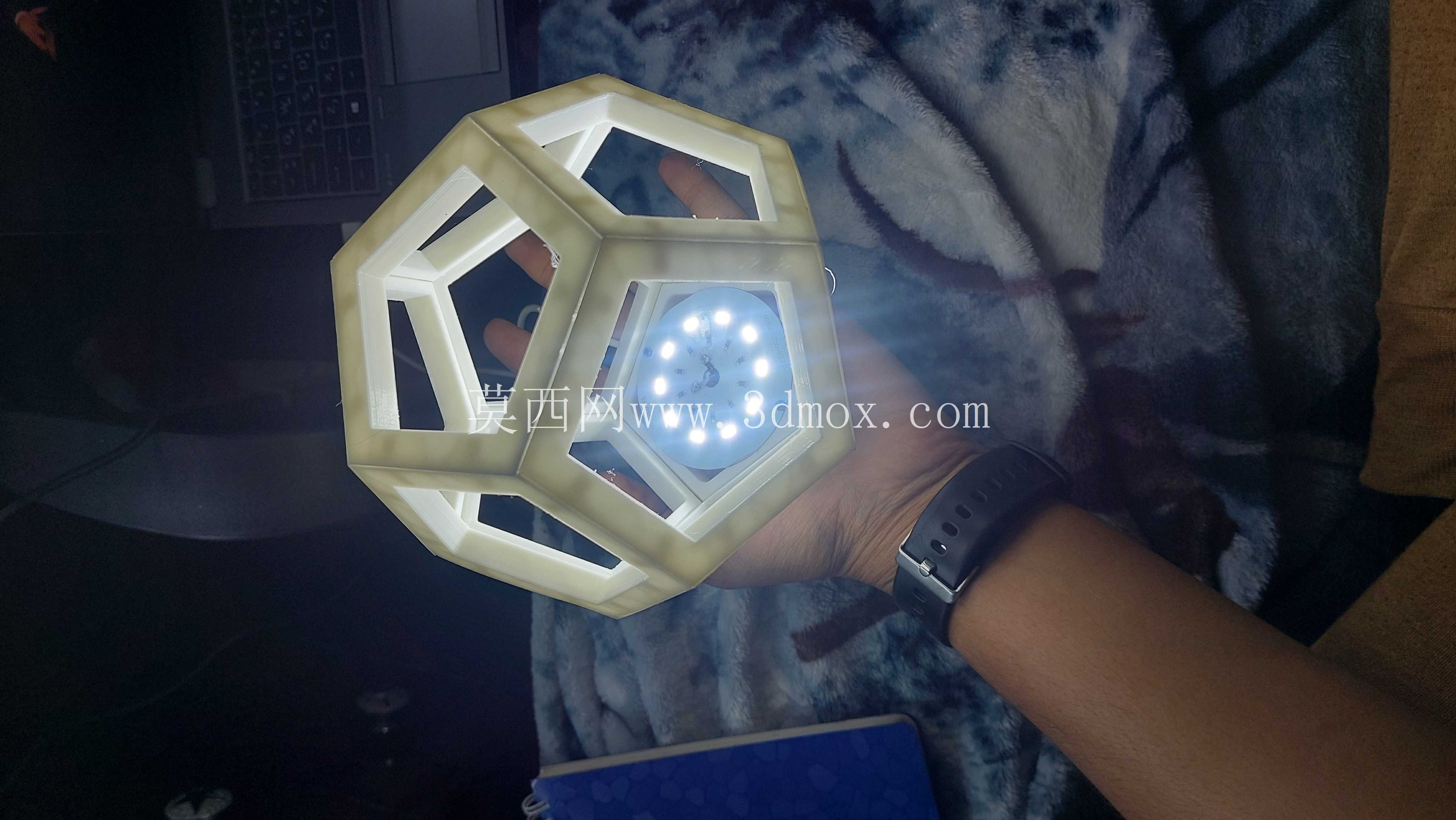 几何3D打印LED灯