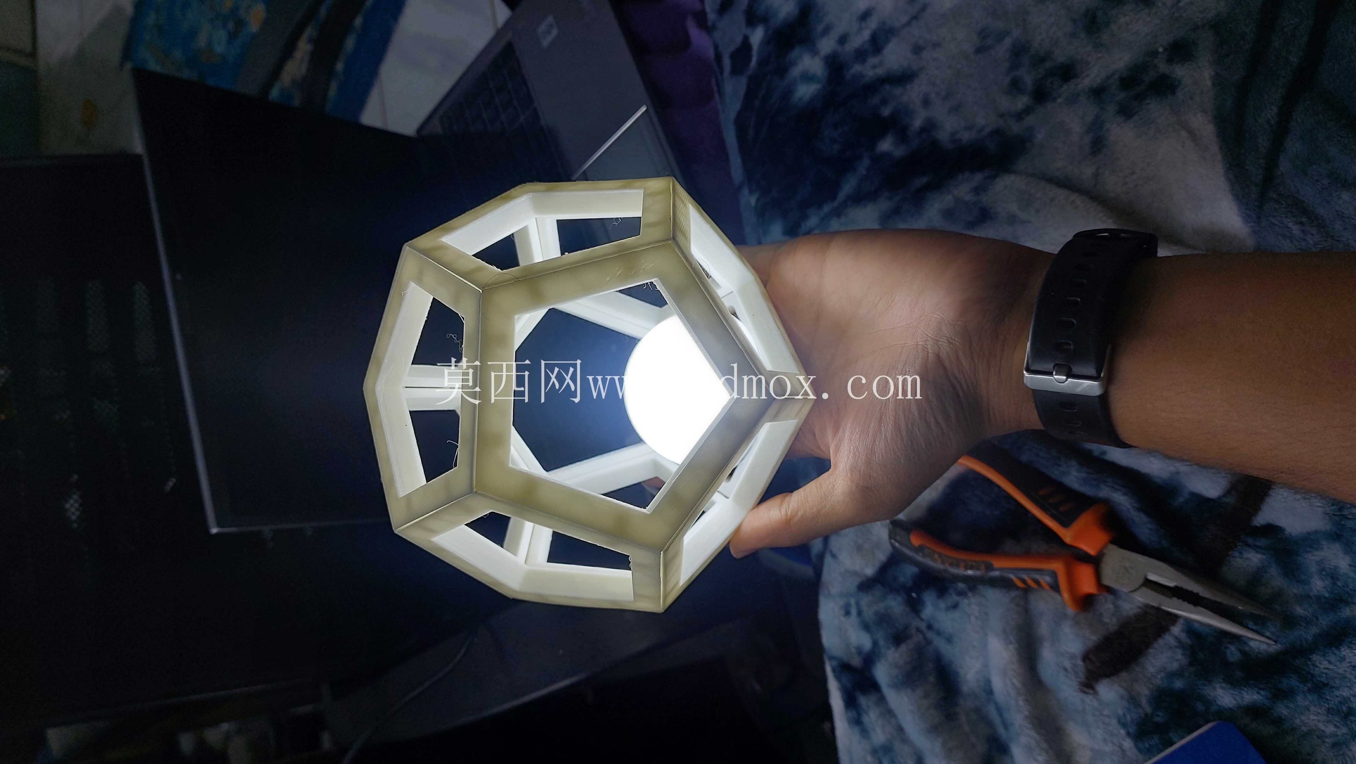几何3D打印LED灯