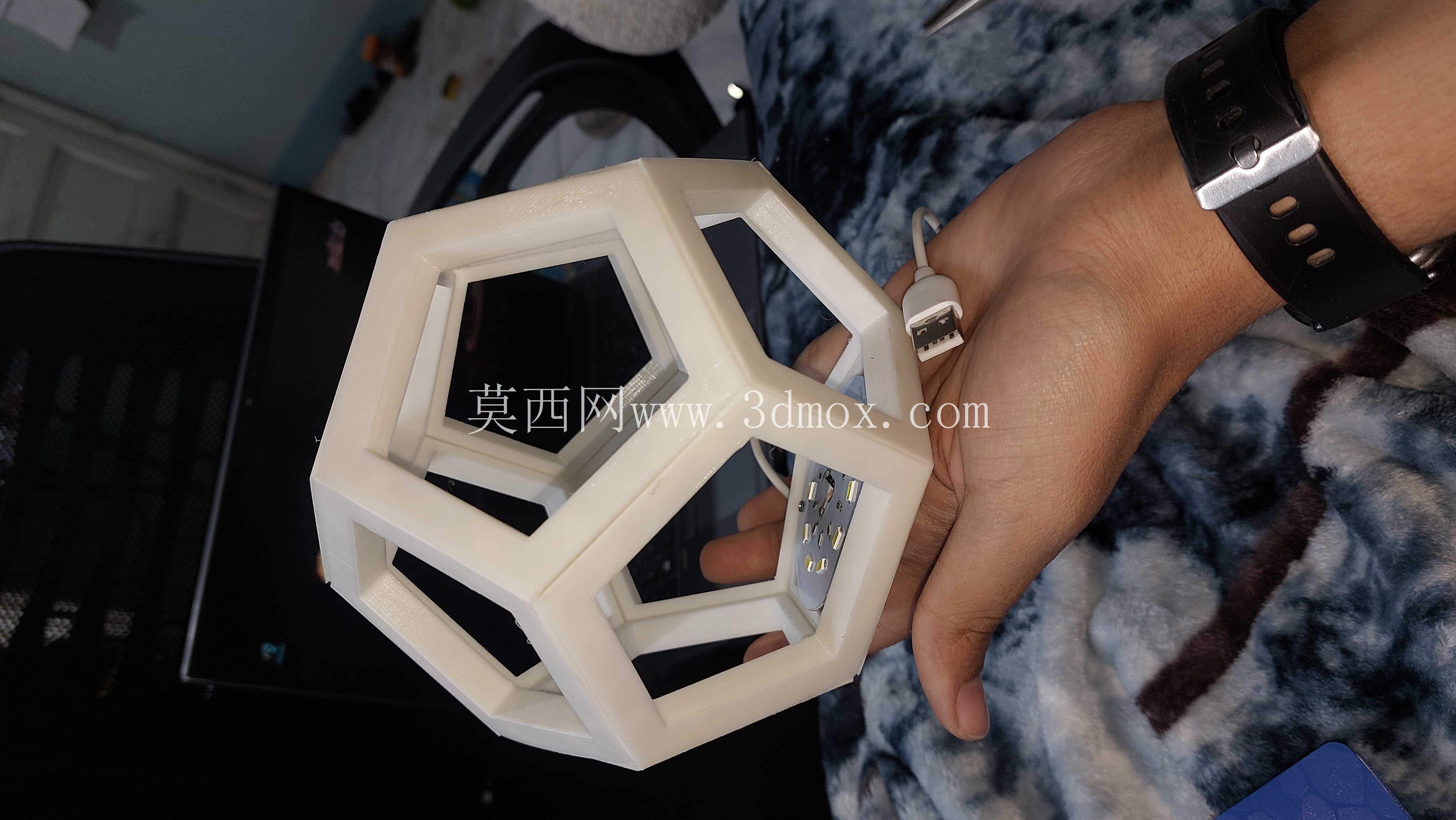 几何3D打印LED灯