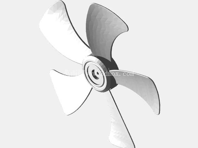 5叶片风扇叶轮-SolidWorks 3D模型