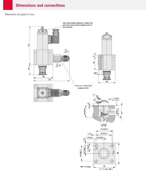 HAWE - VPDB 型比例溢流阀(尺寸 16) - 工作压力 350 bar - 体积流量 150 L/min - VPDB VE16 E V= 类型:比例压力限流阀 VE16=