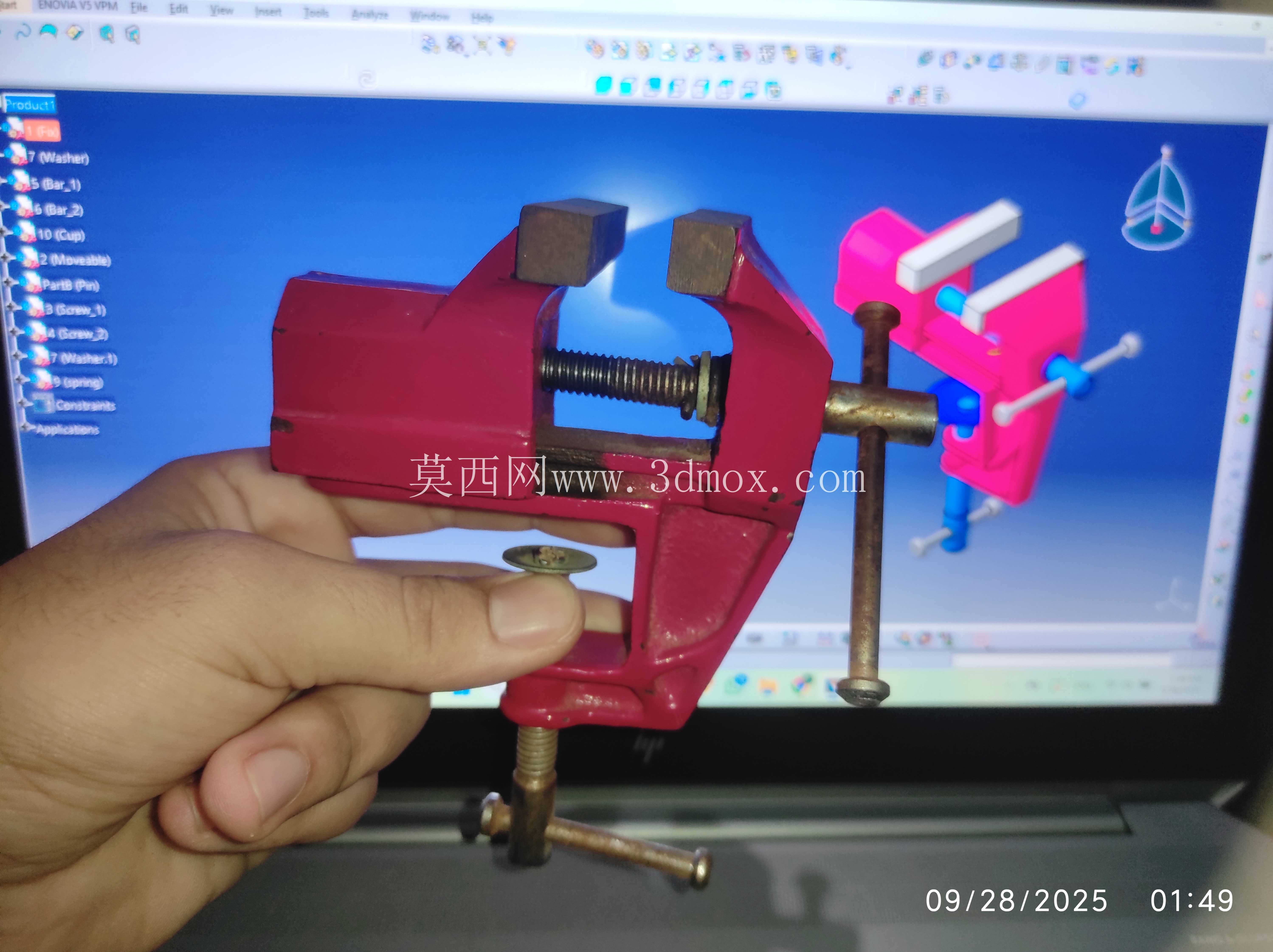̨��ǯ - ʹ�� FEA �������򹤳̣�CATIA V5 + STEP �ļ���