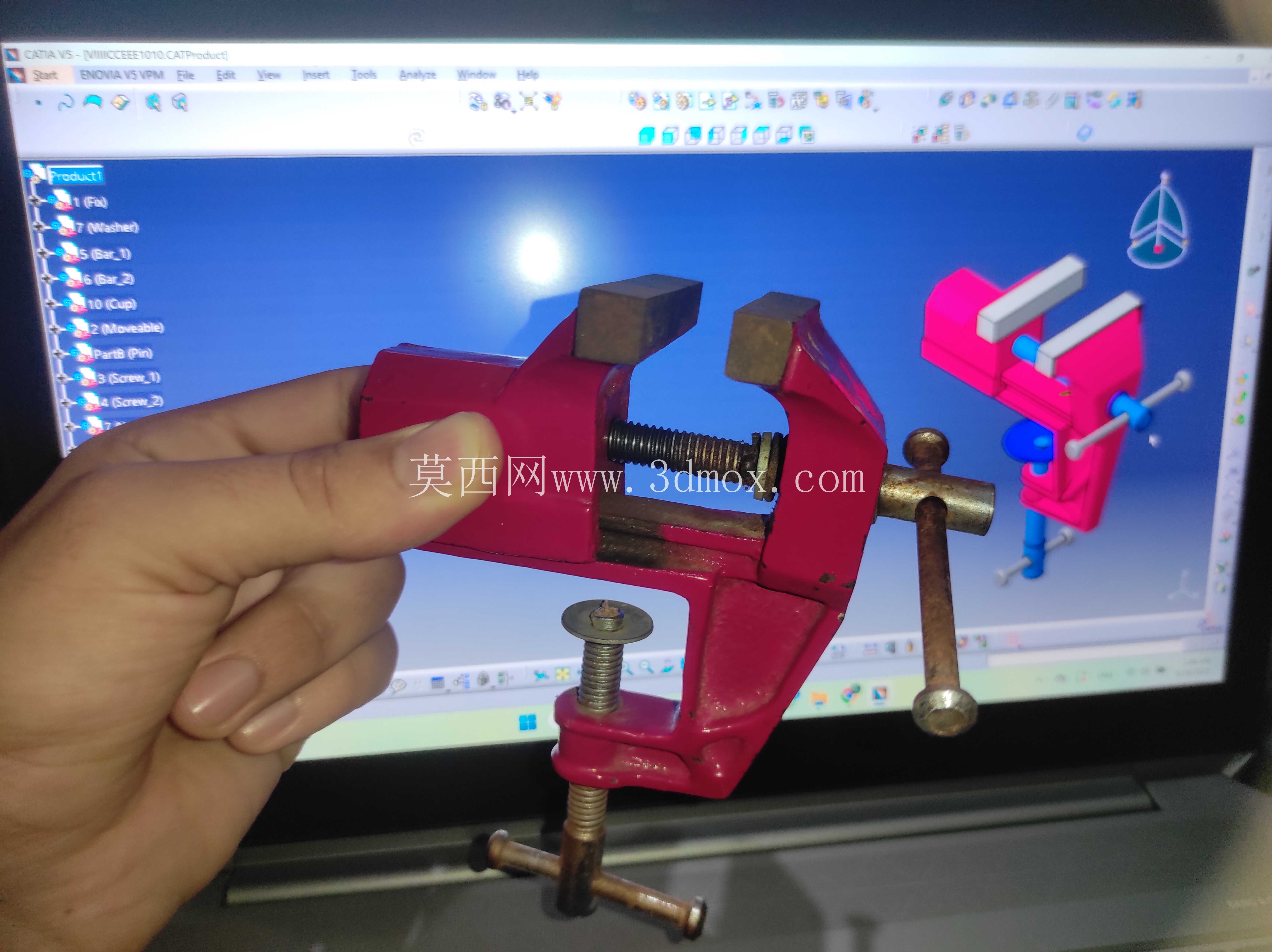 ̨��ǯ - ʹ�� FEA �������򹤳̣�CATIA V5 + STEP �ļ���
