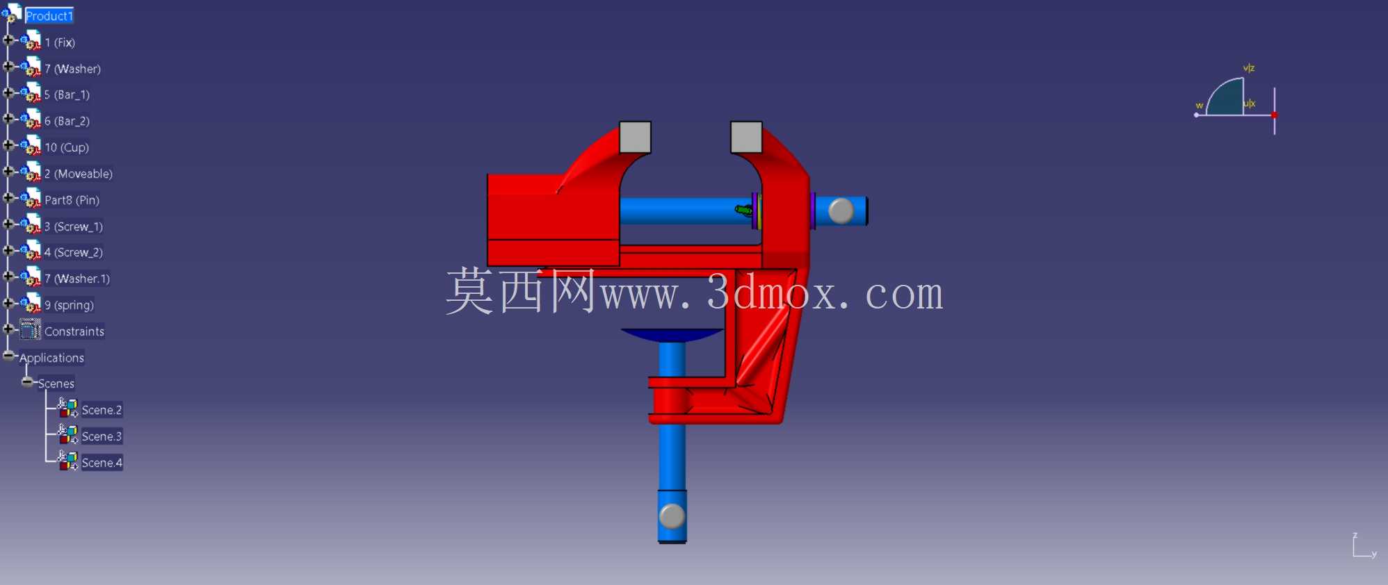 ̨��ǯ - ʹ�� FEA �������򹤳̣�CATIA V5 + STEP �ļ���