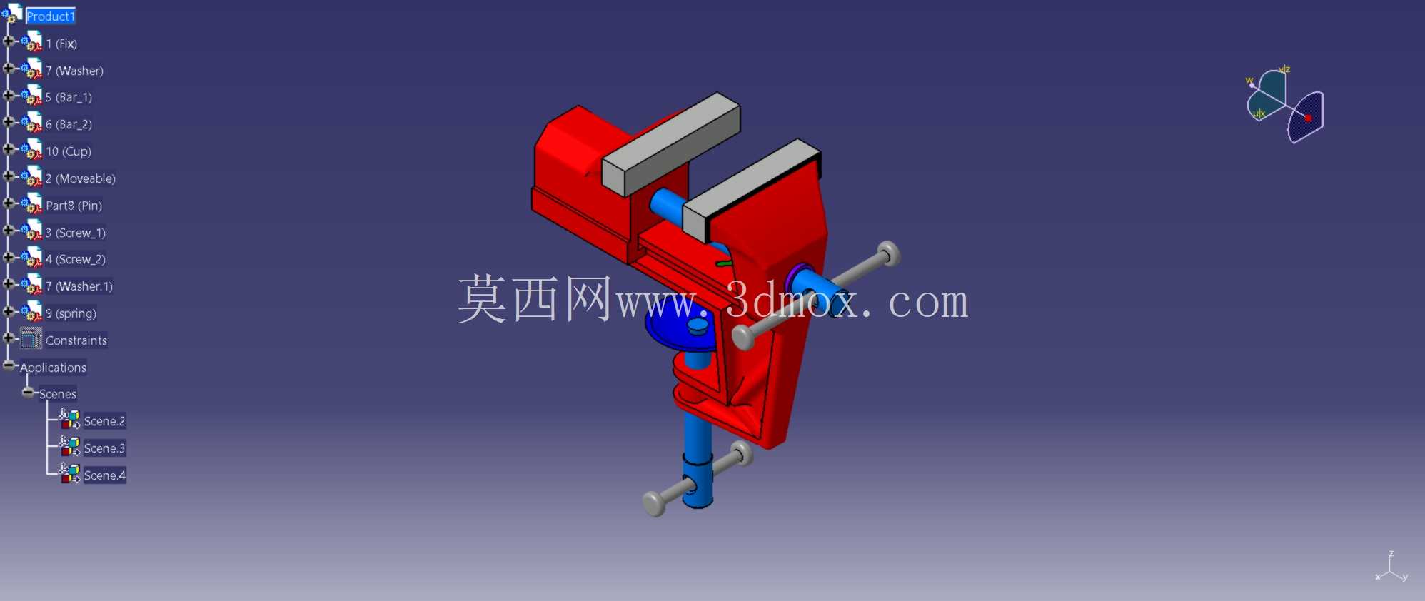 ̨��ǯ - ʹ�� FEA �������򹤳̣�CATIA V5 + STEP �ļ���