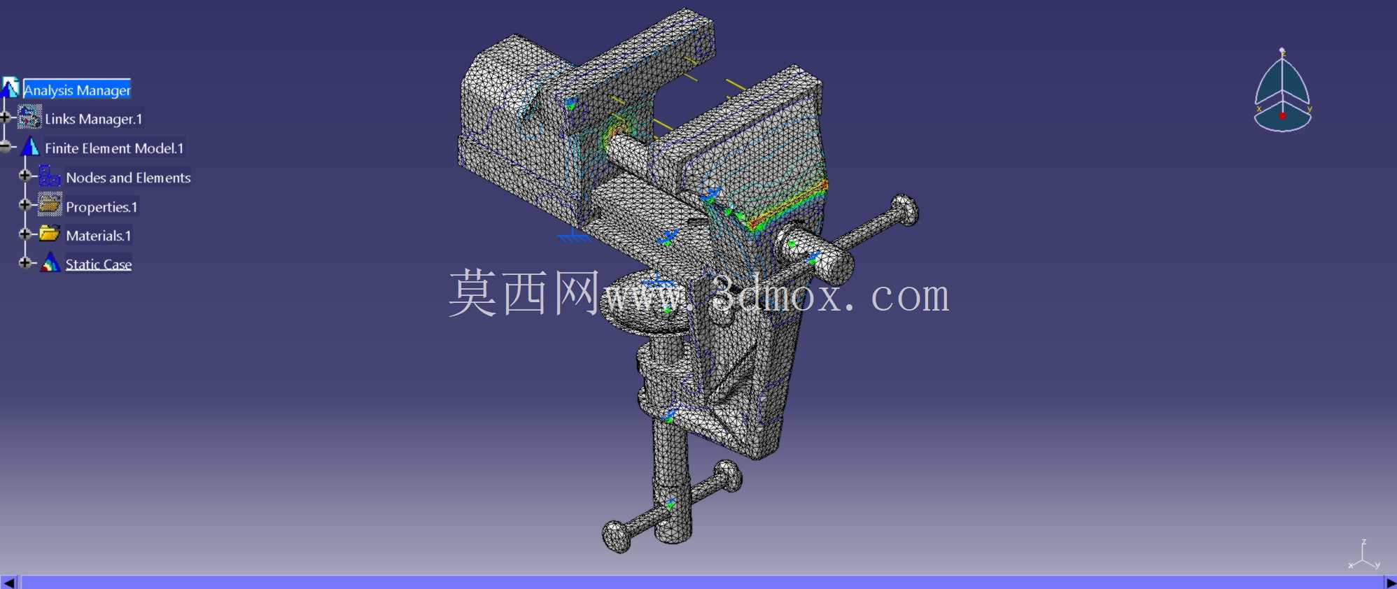 ̨��ǯ - ʹ�� FEA �������򹤳̣�CATIA V5 + STEP �ļ���