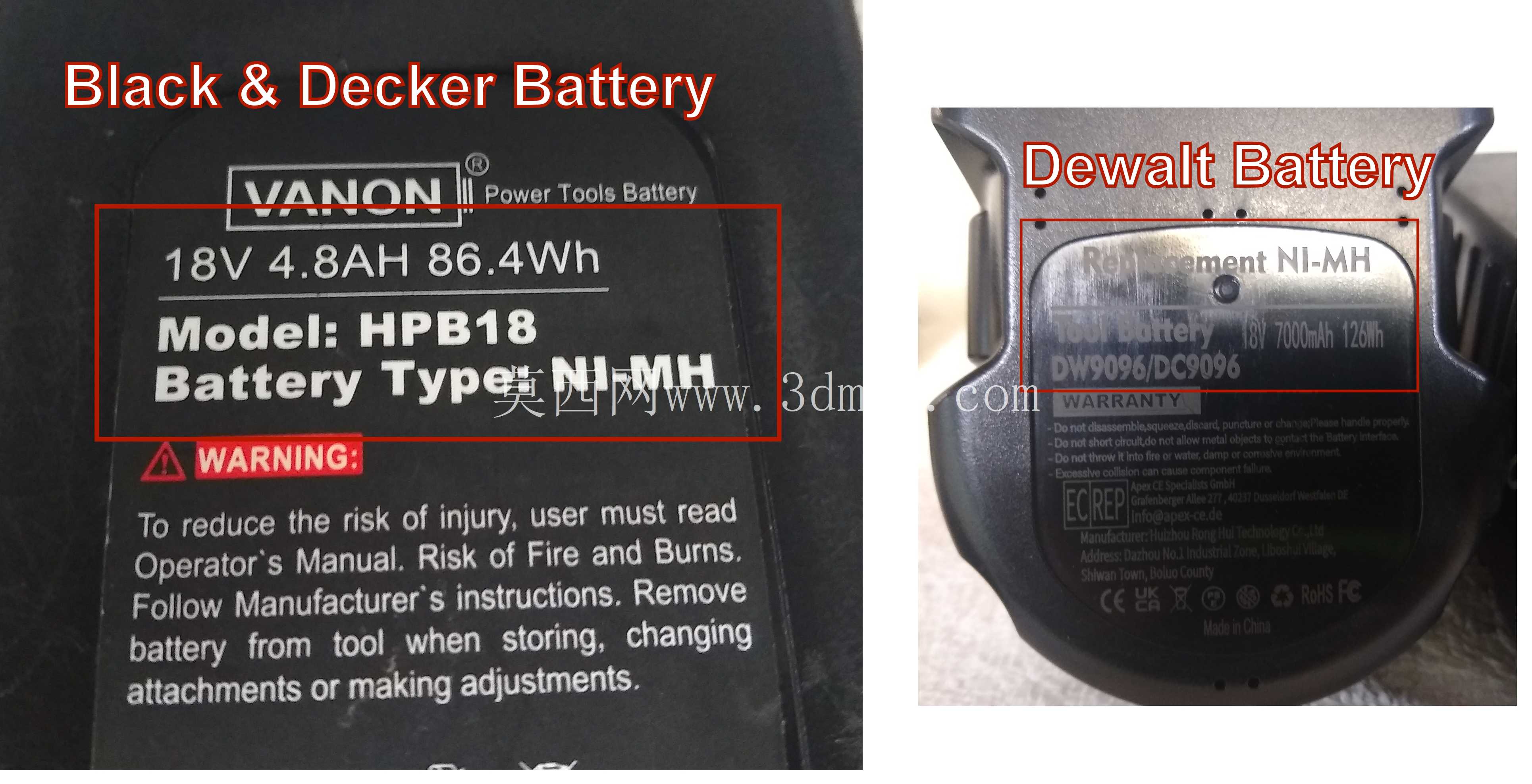 Black \u0026 Decker 电池转换