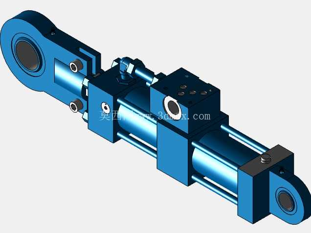 带位置测量系统 CST3 - MP5 的拉杆气缸。 - 孔径 D= 63 毫米。 - 行程长度 S= 50 mm。