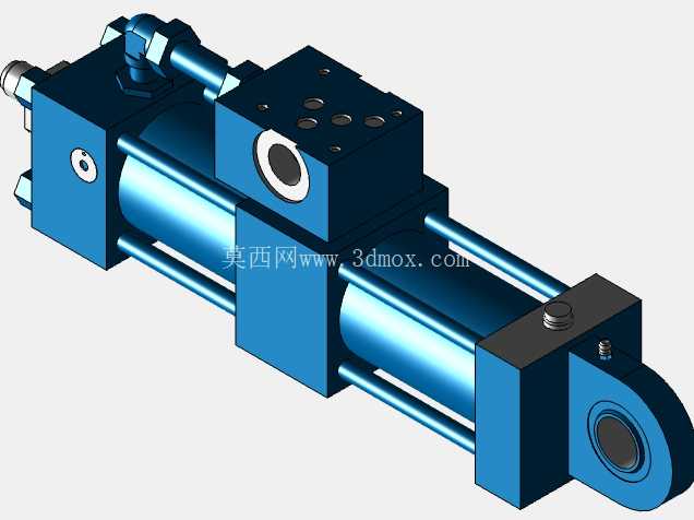 带位置测量系统 CST3 - MP5 的拉杆气缸。 - 孔径 D= 63 毫米。 - 行程长度 S= 50 mm。