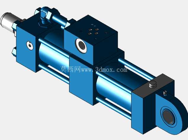 带位置测量系统 CST3 - MP5 的拉杆气缸。 - 孔径 D= 63 毫米。 - 行程长度 S= 50 mm。