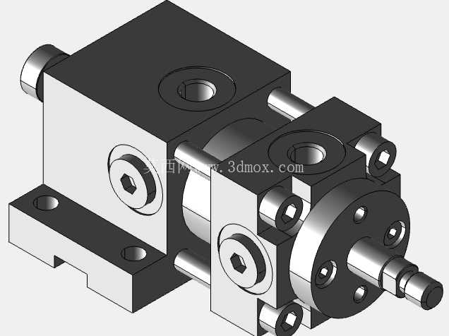 Rexroth - BOSCH - 拉杆气缸至 CNOMO - 带定位活塞杆的差动气缸 - HVBD 范围,02. - 活塞直径 D=25 mm。 - 活塞杆直径 d=16 毫