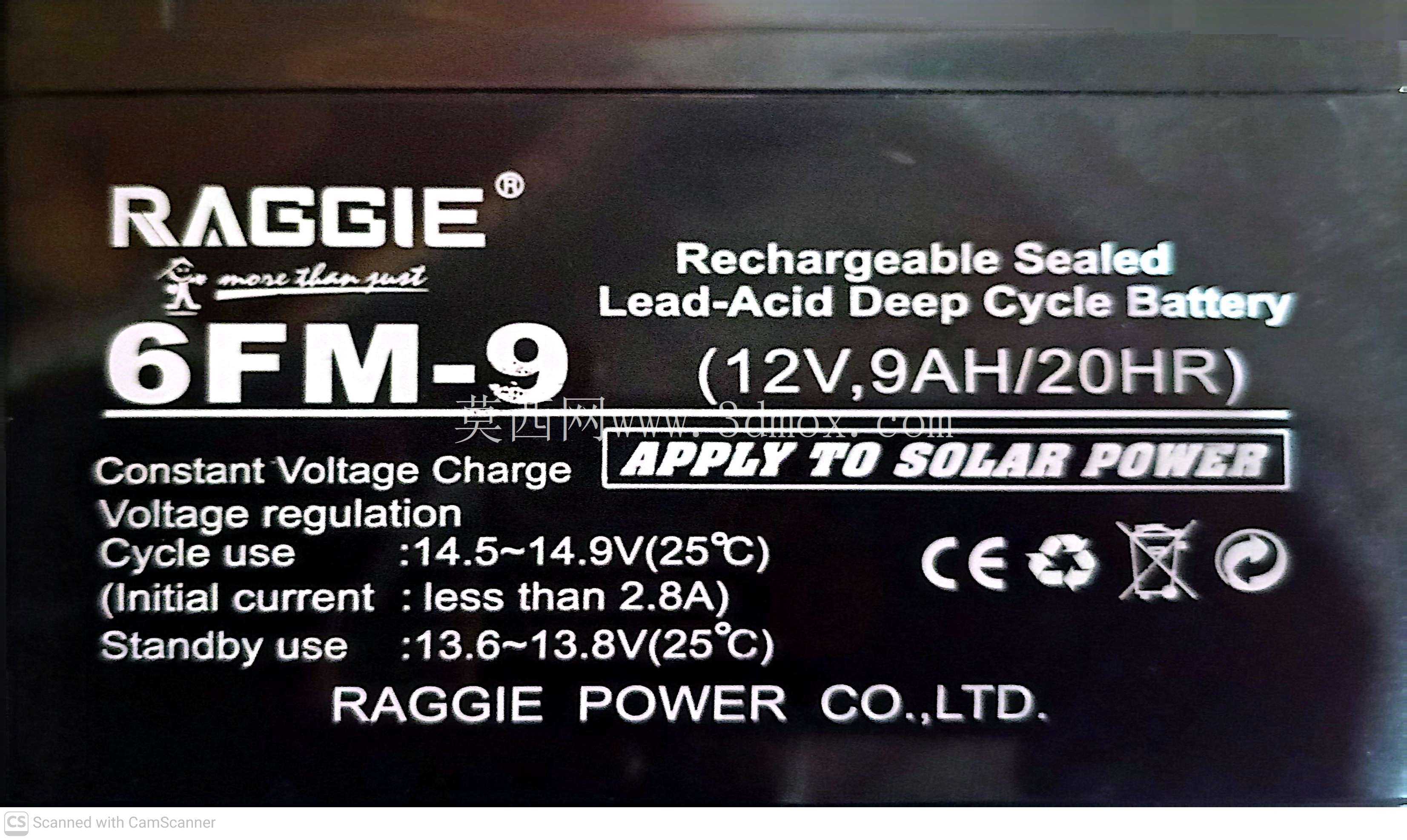 12 V 9 Ah 20h 6FM-9 铅酸电池