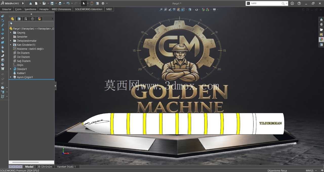 YILDIRIMHAN F��ZES? t��rkiyenin 6000 km uzun menzilli f��zesini Solidworkste ?izdik