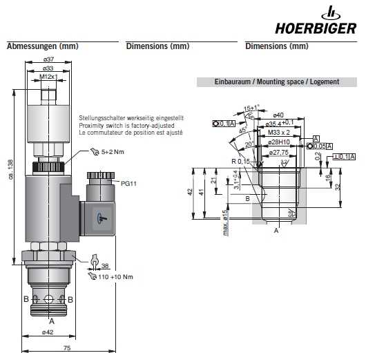 - �ȵ�ʽ����������ſ���ֹ�ط��� - HOERBIGER - IVN 221/222 BE 12 - 24V / 350 bar - ��������ͷ M12x1��4 ��