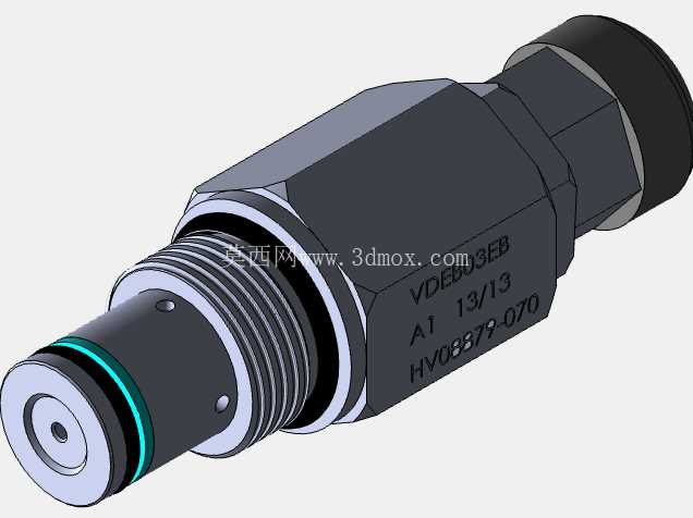 限压阀类型 VDB(尺寸 3) - 工作压力 350 bar - 体积流量 10L/min - VDBE 03 E B VEDB = 限压阀 03 = 尺寸 3 E = 调节可能性(