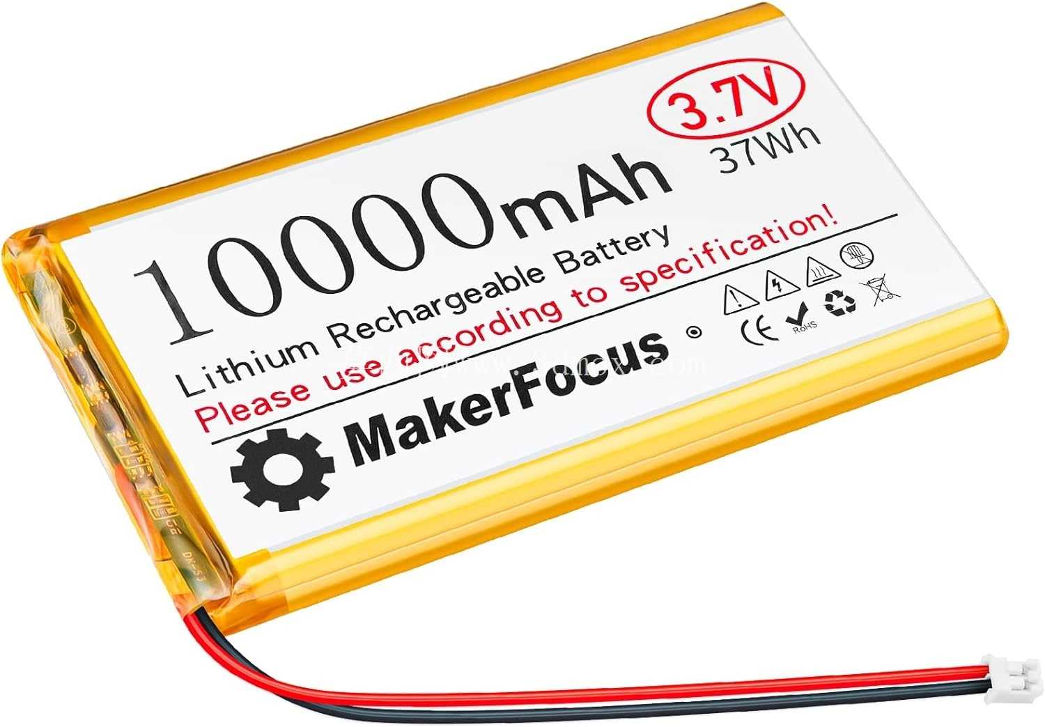 Makerfocus 3.7V 锂电池 10000mAh