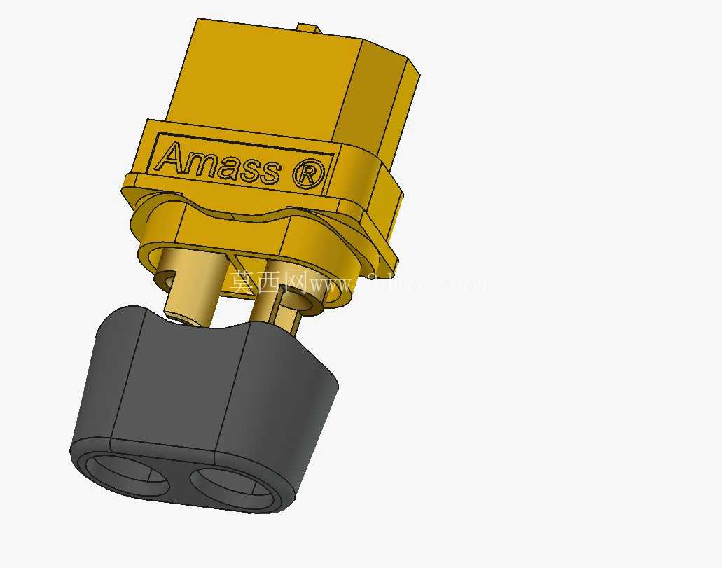 Amass 的连接器 XT60H-F,带线盖