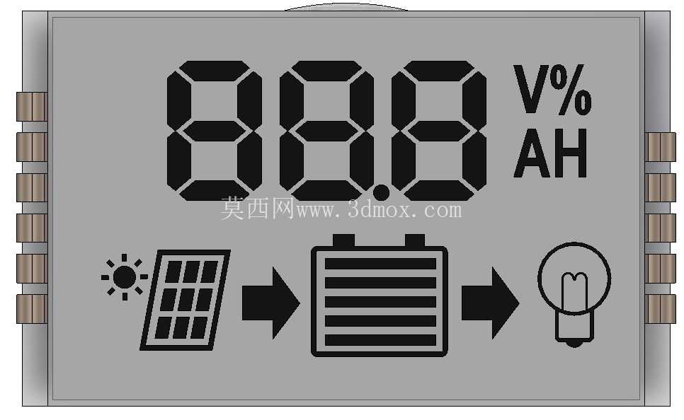 ��ʾ�� LCD 40.6 x 24.8mm��  6+5p��  DP=2.54mmҺ����ʾ��
