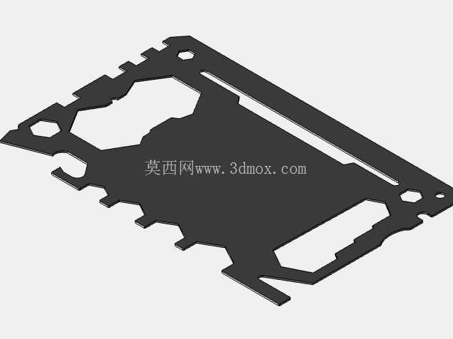 紧凑型信用卡多功能工具 - 逆向工程 | SolidWorks | 激光切割