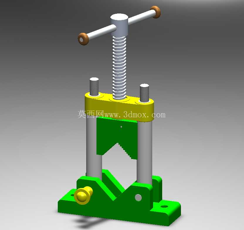 台式管虎钳(3D CAD 模型)