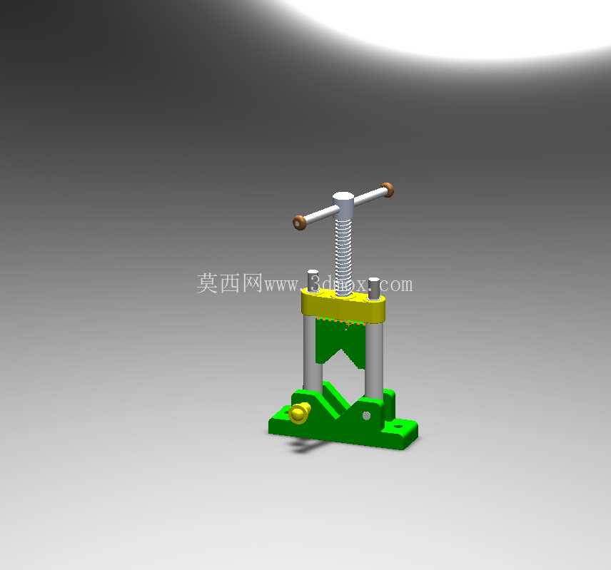 台式管虎钳(3D CAD 模型)