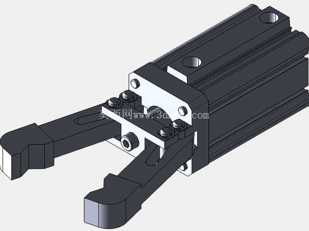 SolidWorks 中的气动夹具