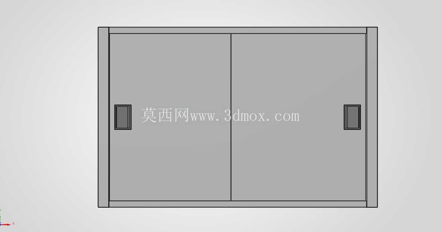 双门柜 - 3D CAD 模型
