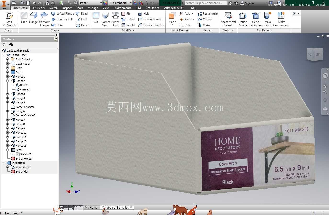 �� Sheetmetal ������ֽ��ʾ����Ԥ��Ƭ��