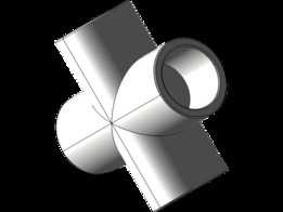 ����3D��ӡ��15mm PVCʮ�ֽ�ͷ