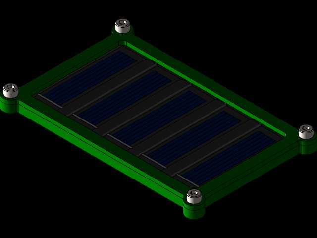 0.5V、100mA太阳能电池板焊接夹具和外壳