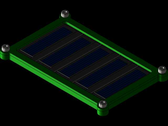 0.5V、100mA太阳能电池板焊接夹具和外壳
