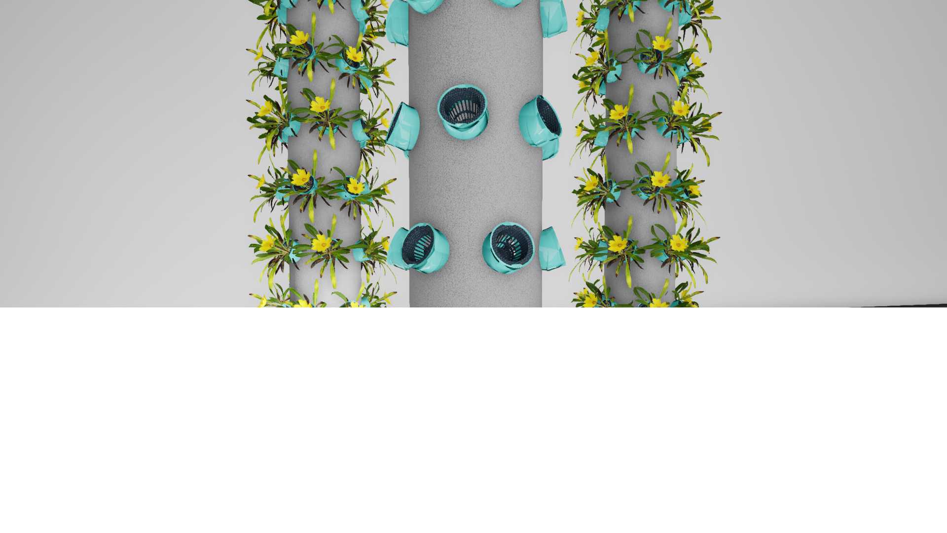 垂直气培植物系统(水培、气培、植物)
