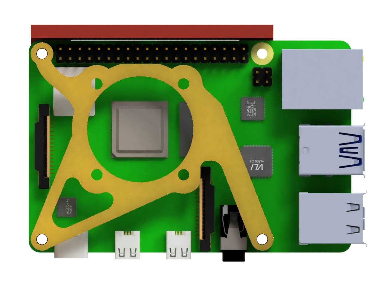 RaspBerry Pi 4����������䣬�����Ⱥ�DIN���츽��