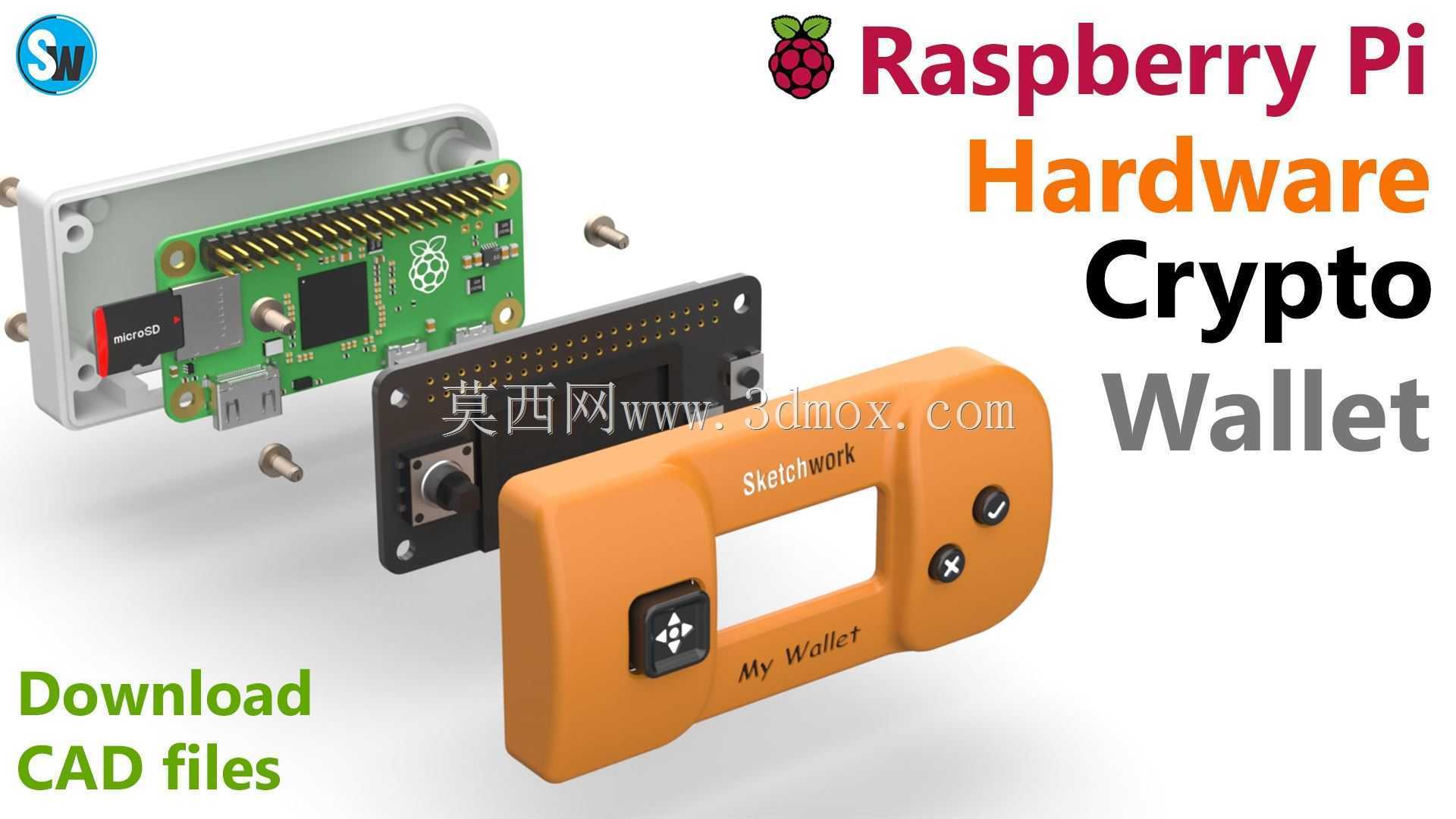 Raspberry pi Zero硬件加密钱包外壳设计|2022年DIY项目