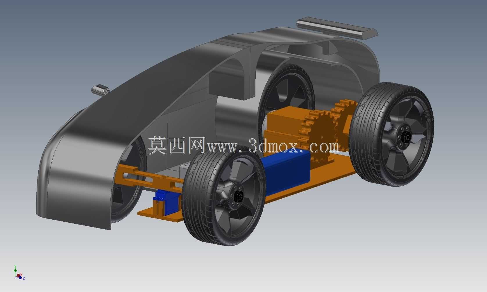 制作自己的简单3D打印RC汽车。描述中零件的链接。