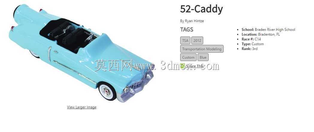 1952年凯迪拉克埃尔多拉多-TSA运输建模挑战赛