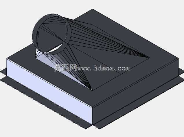 矩形到圆形过渡屋顶