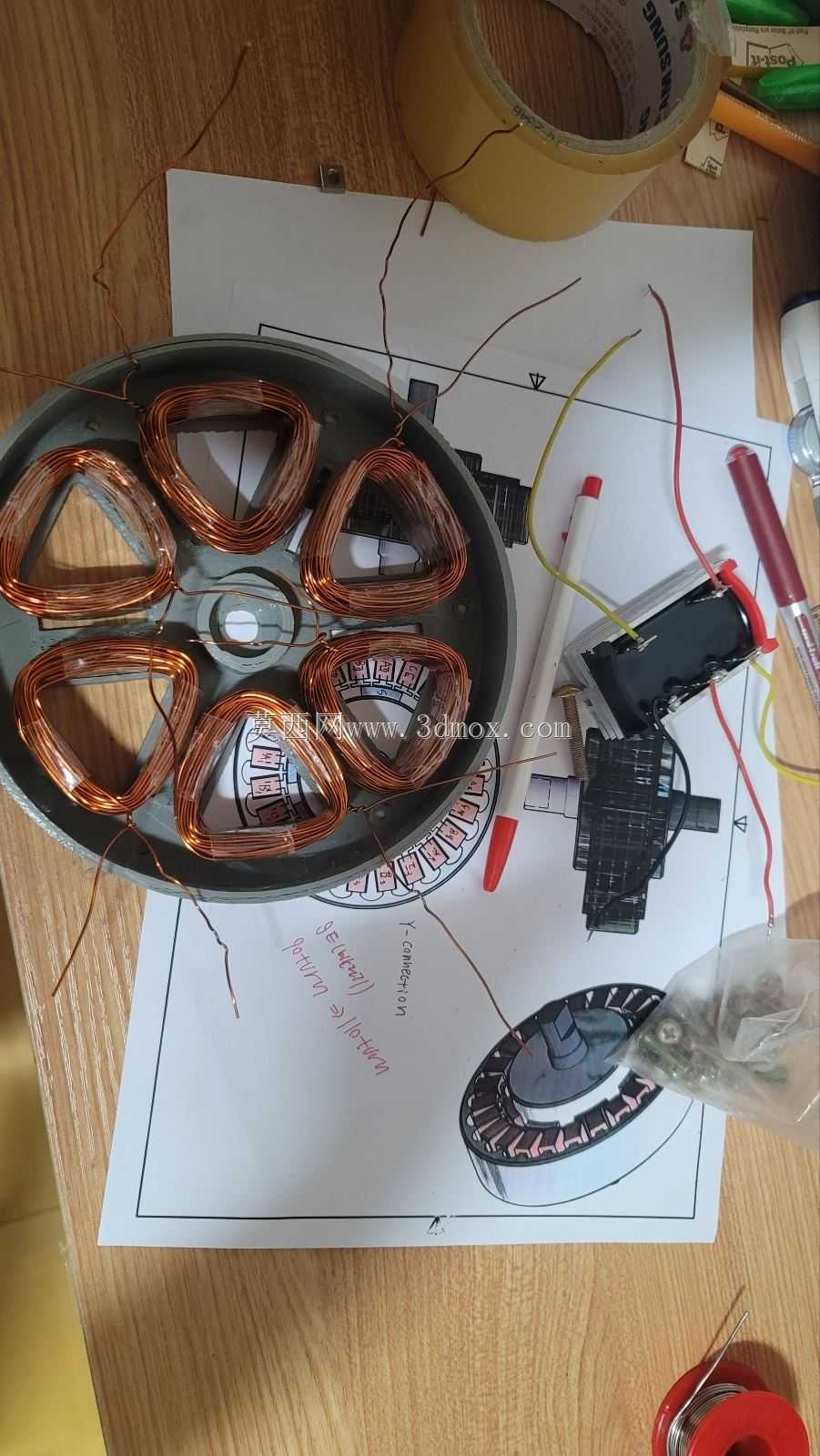 diy 3d打印轴向磁通发生器\u0026motor2