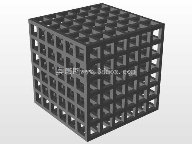 不同壁厚和孔径的立方体