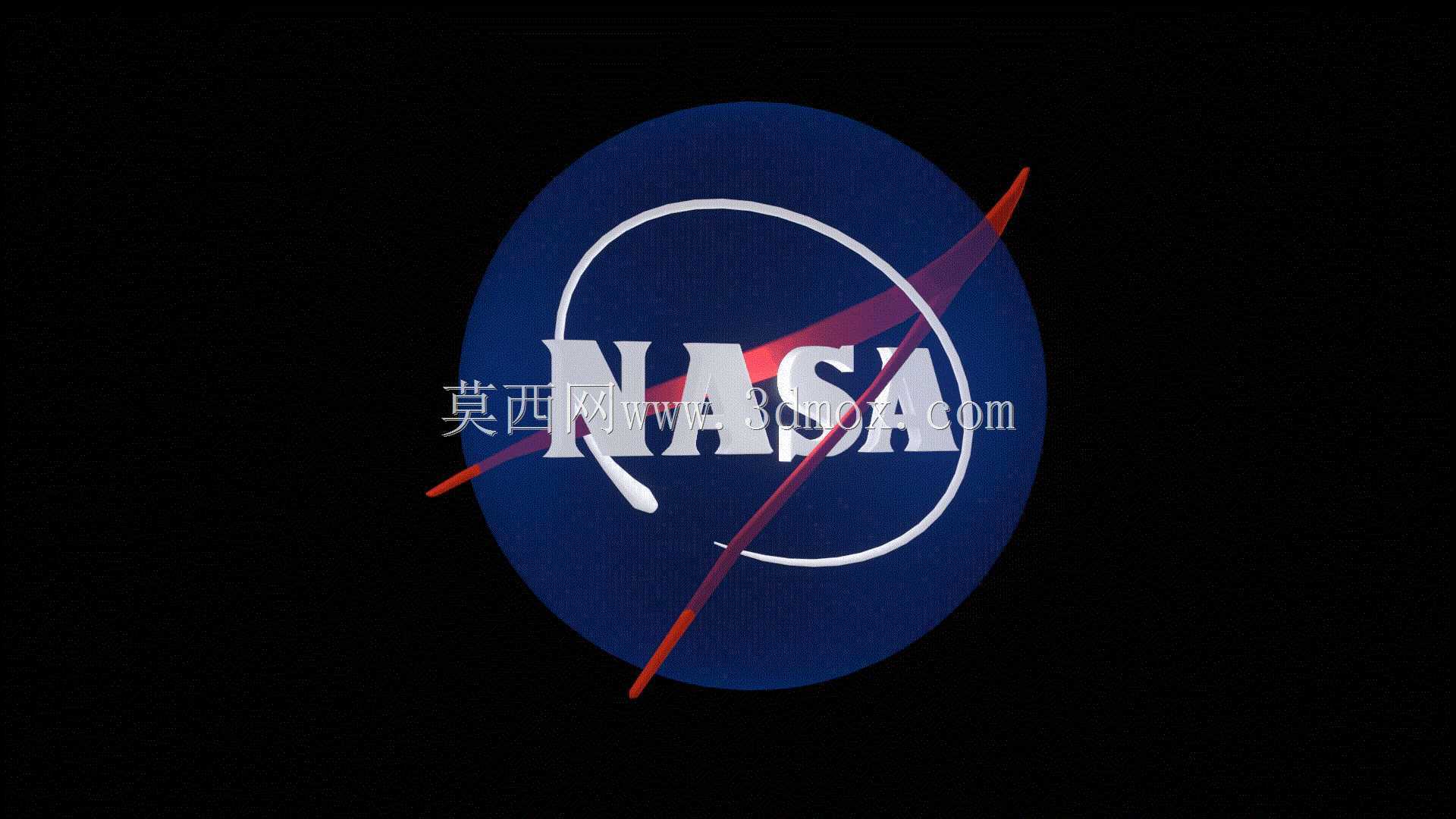 美国国家航空航天局标志3D动画