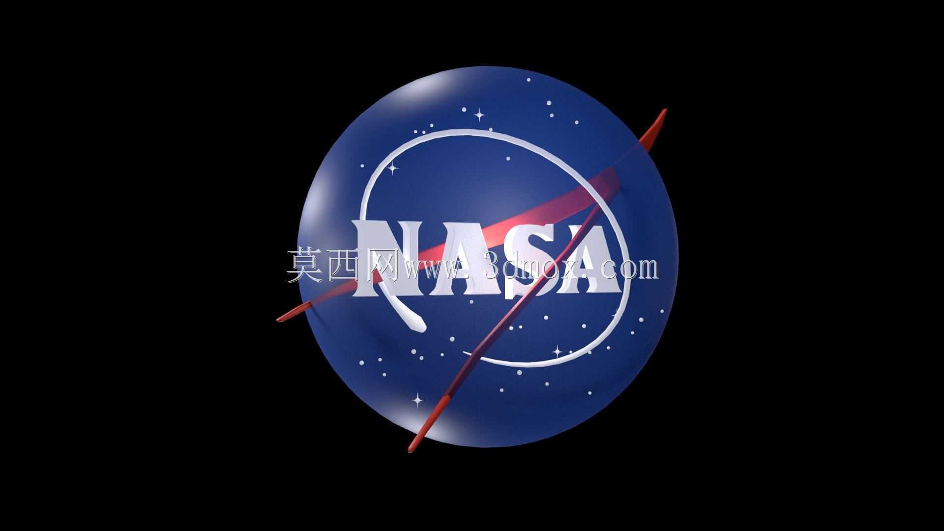 美国国家航空航天局标志3D动画