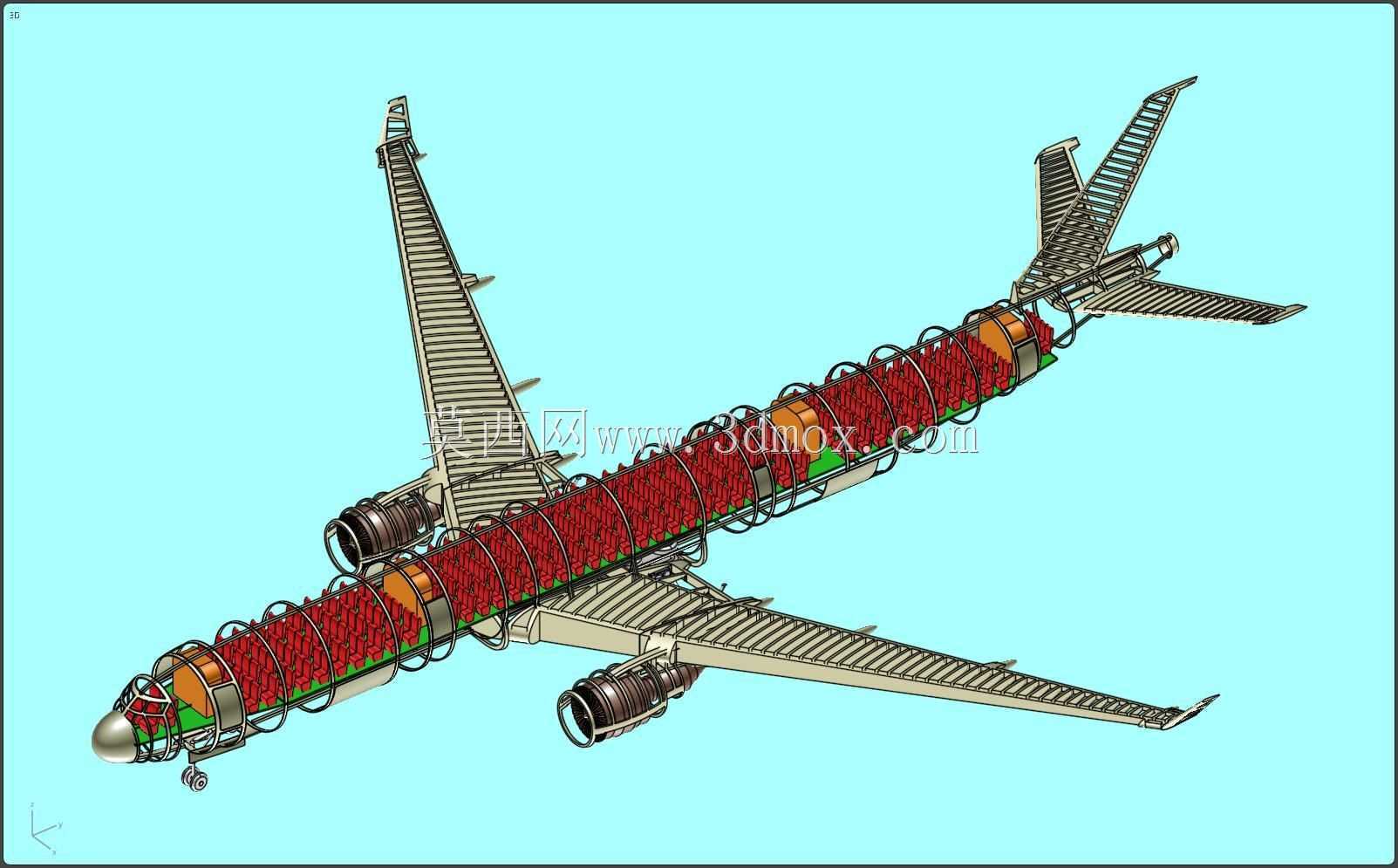 空客A330-300客机实体装配模型