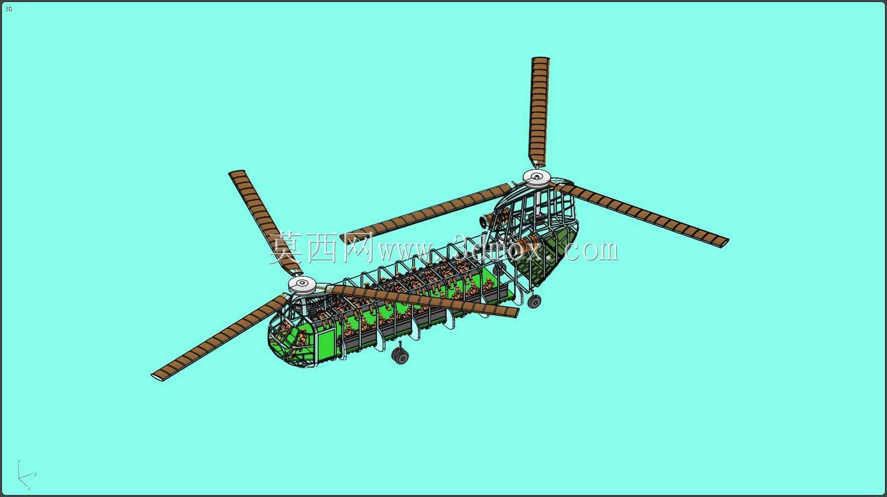 CH-47��¹ֱ����ʵ��װ��ģ��