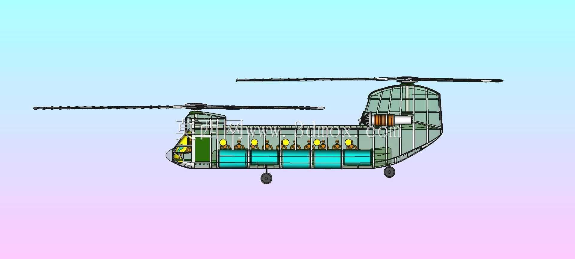CH-47��¹ֱ����ʵ��װ��ģ��