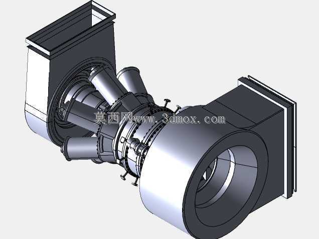 高效的喷气式涡轮机3D模型-非常适合航空航天爱好者!