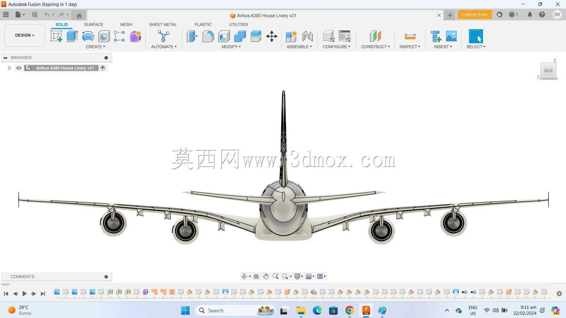 Fusion 360空中客车A380