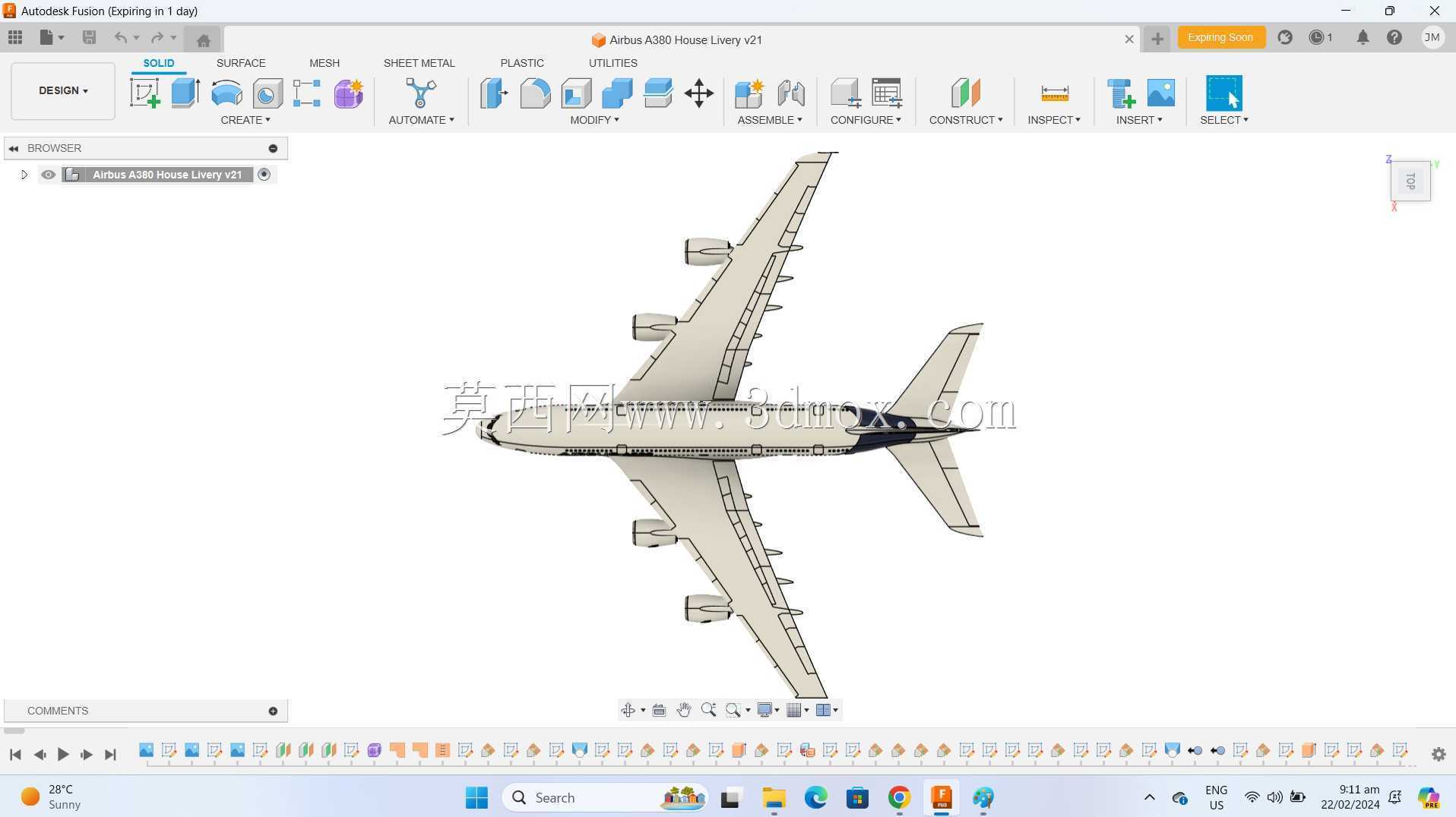 Fusion 360空中客车A380