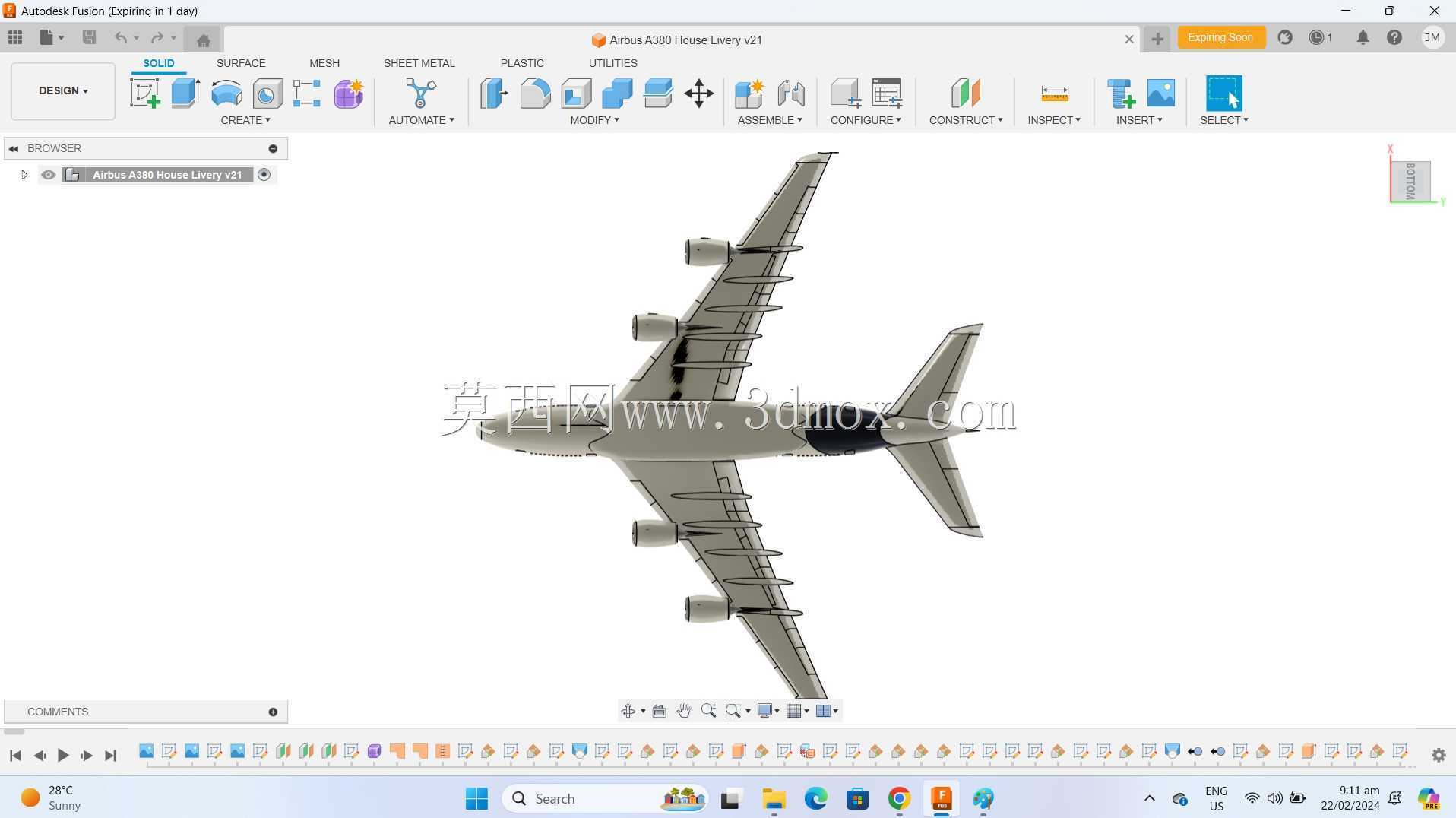 Fusion 360空中客车A380