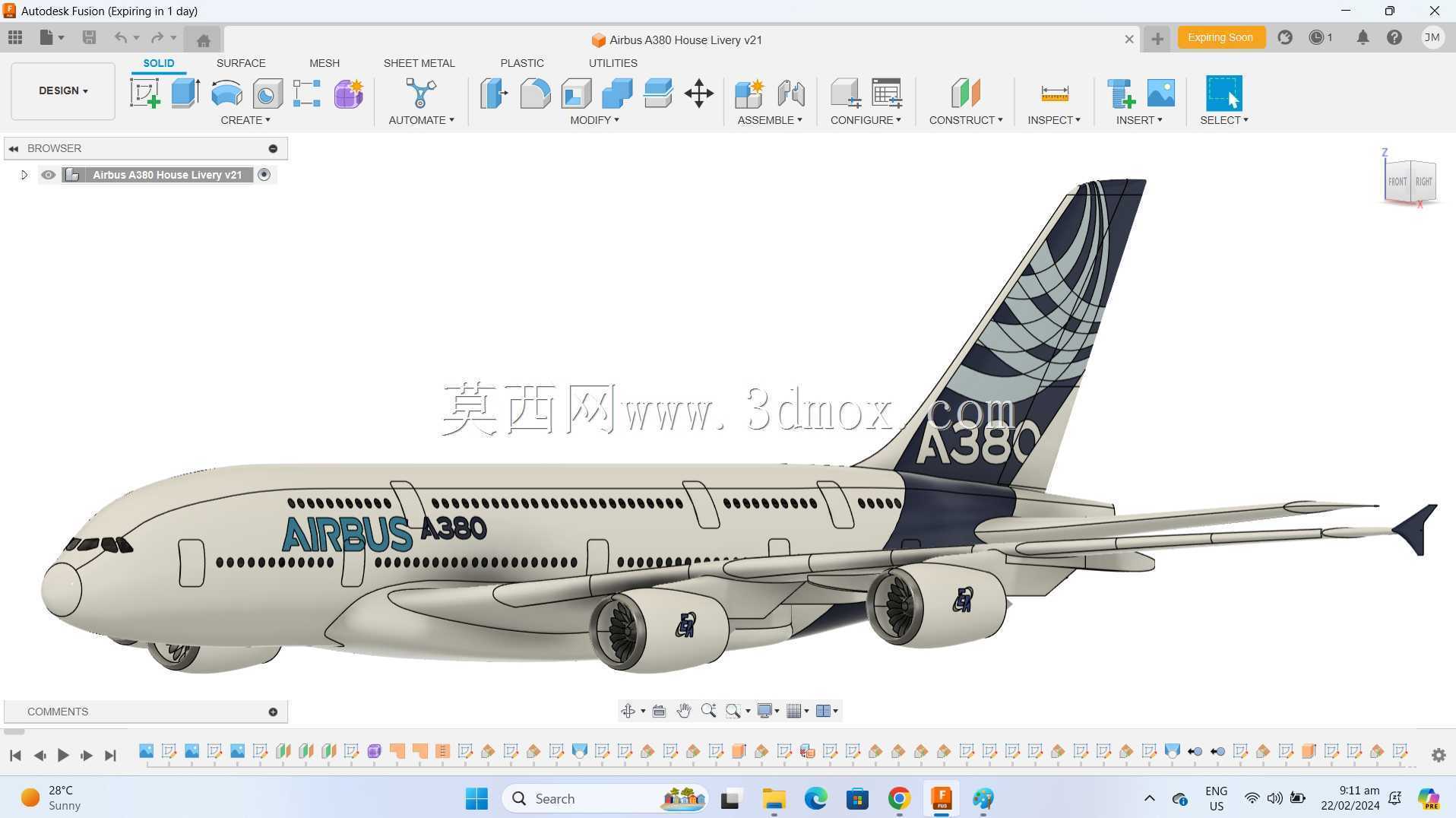 Fusion 360空中客车A380