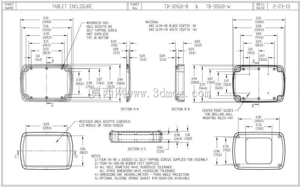 TBG-32610 BUD INDUSTRIES 4.3Ӣ����ʾ��ƽ��������